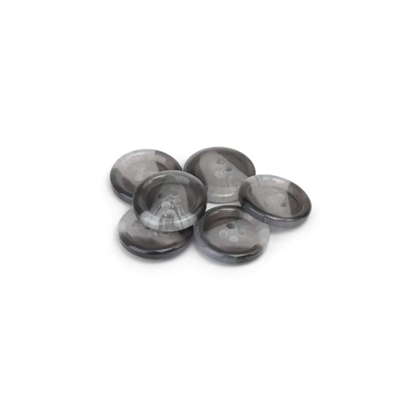 Abverkauf Knopf, 4-Loch 20mm Grau, 6 St.
