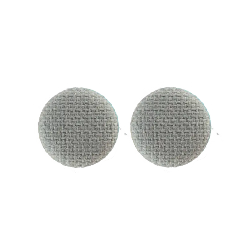 Sale Outletpreis: Ösenknopf Stoff 30 mm Hellgrau 2Stk