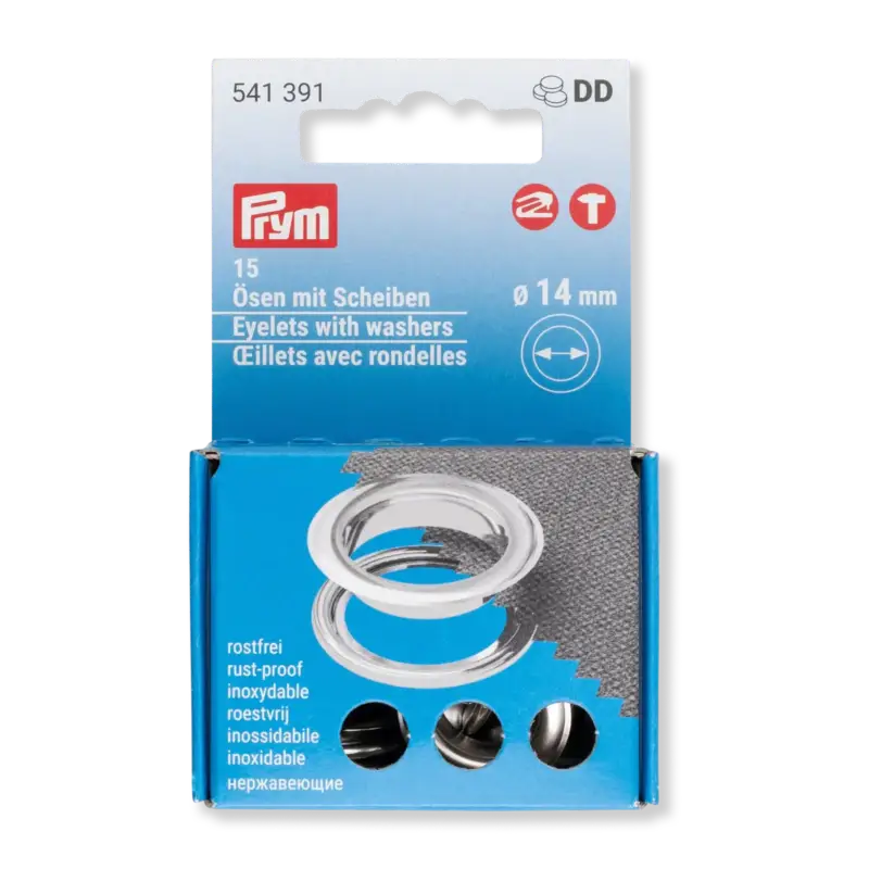 Preisreduziert Prym Vario Ösen m. Scheibe 14mm 15 Stk
