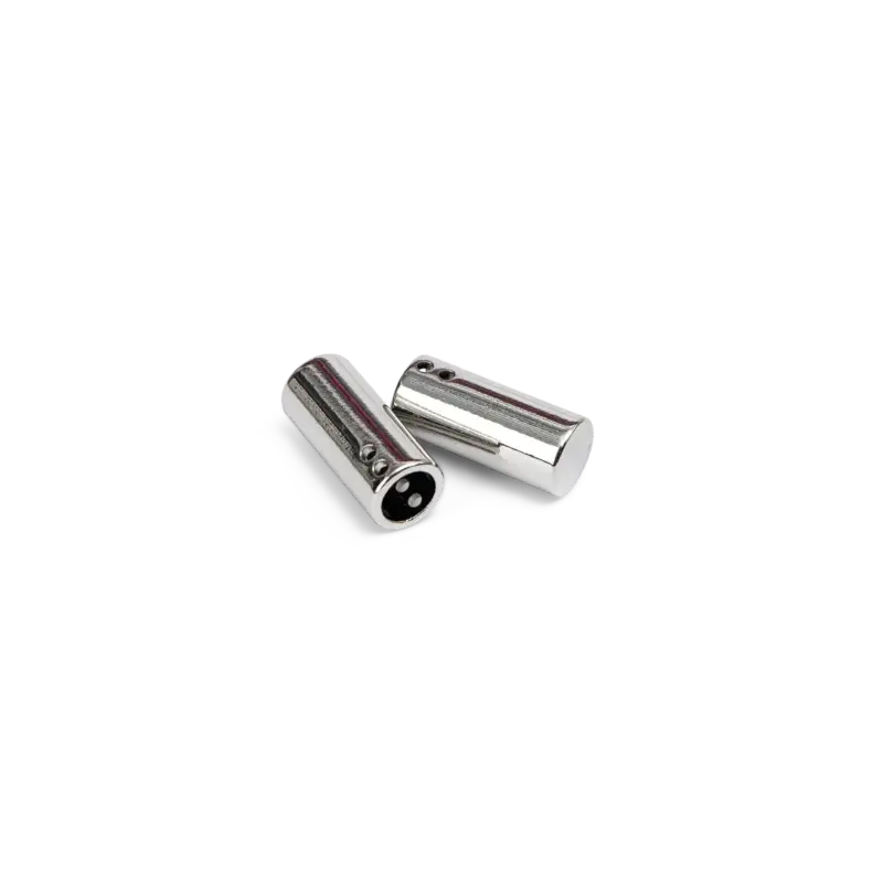 Sichere Zahlung Kordelenden Metall 23x10mm silberf. 2S