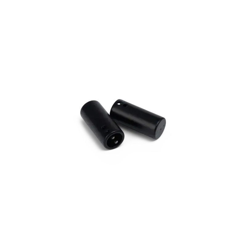Kordelenden Metall, 23x10mm Schwarz,2Stk Super-Preis