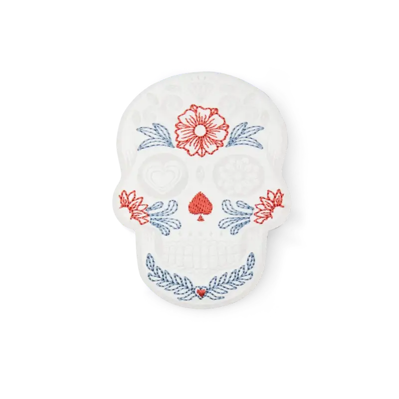 Expressversand Patch skull 60x86mm white