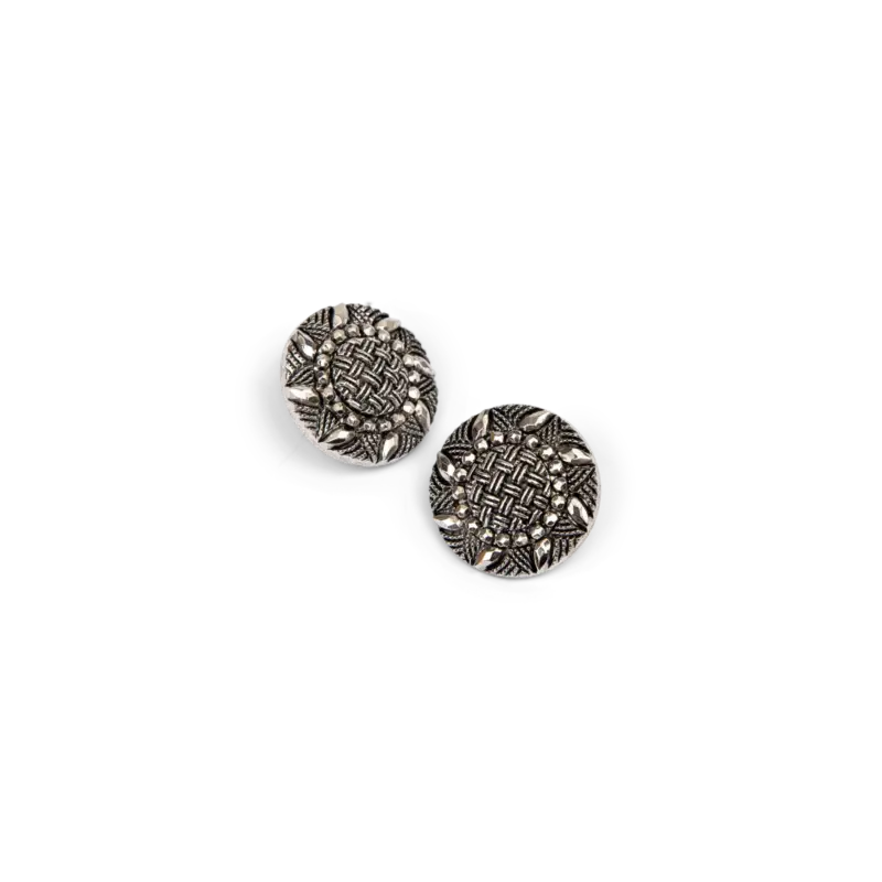 Ösenknopf 21mm dunkel silberf. 2S Abverkauf