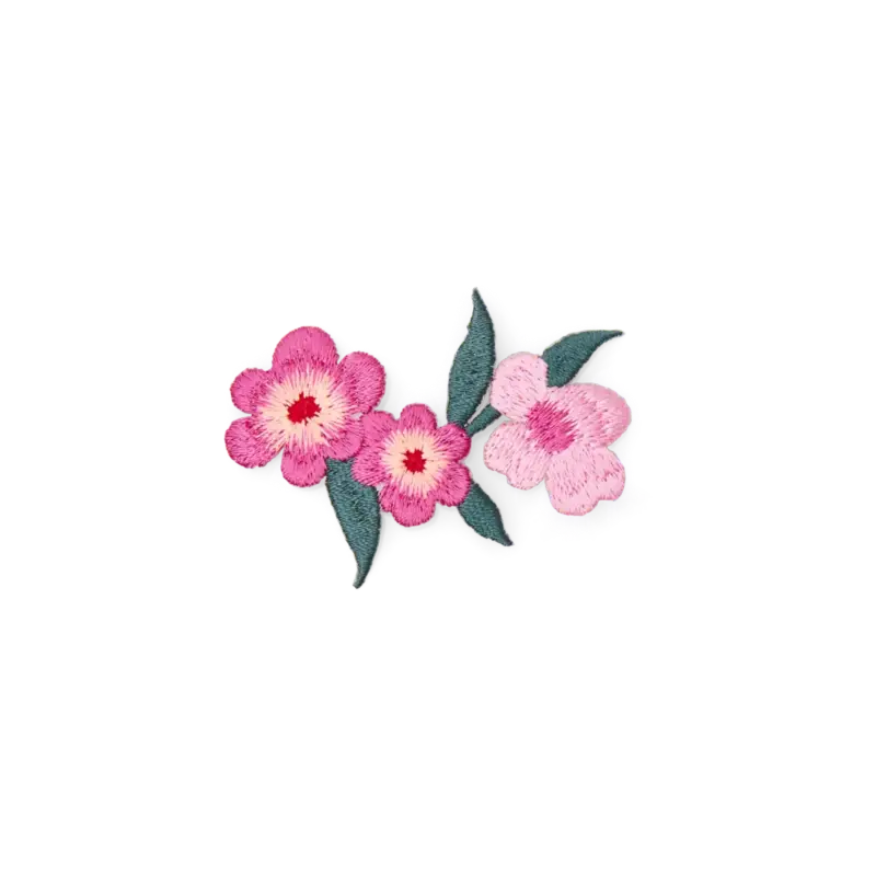 Sonderaktion Applikation Blumen 53x68mm, rosa