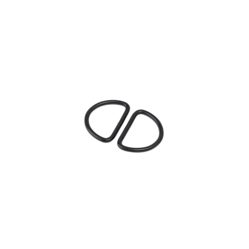 Neue Kollektion D-Ring metall 32x20x3mm matt schwarz 2St