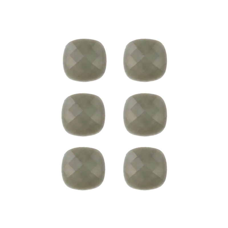 Rabatt Ösenknopf 16 mm Mattgrau 6Stk