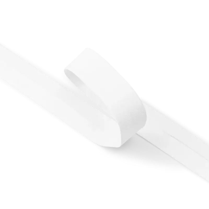 Preisreduziert Baumwollschrägband 18 mm Weiß 25m