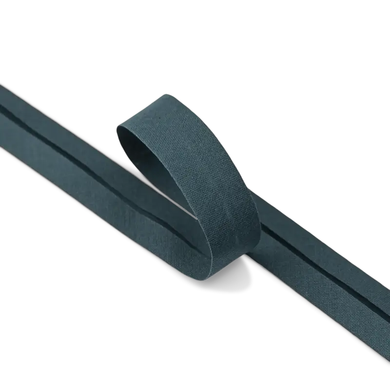 Baumwoll-Schrägband, 18mm Petrol, 25m Super-Preis