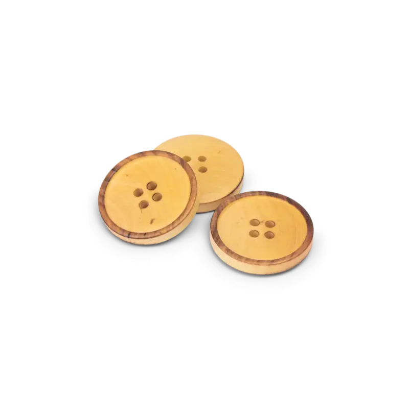 Sonderangebot Holzknopf, 4-Loch mit Rand 23mm, 3 St.