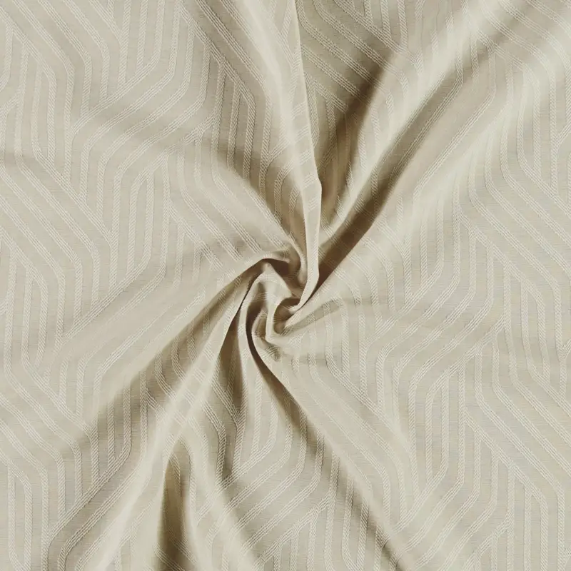 Jacquard- Baumwollmix Linien, beige Top-Preis