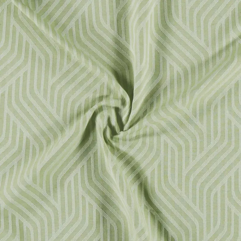 Begrenztes Angebot Jacquard- Baumwollmix Linien grün