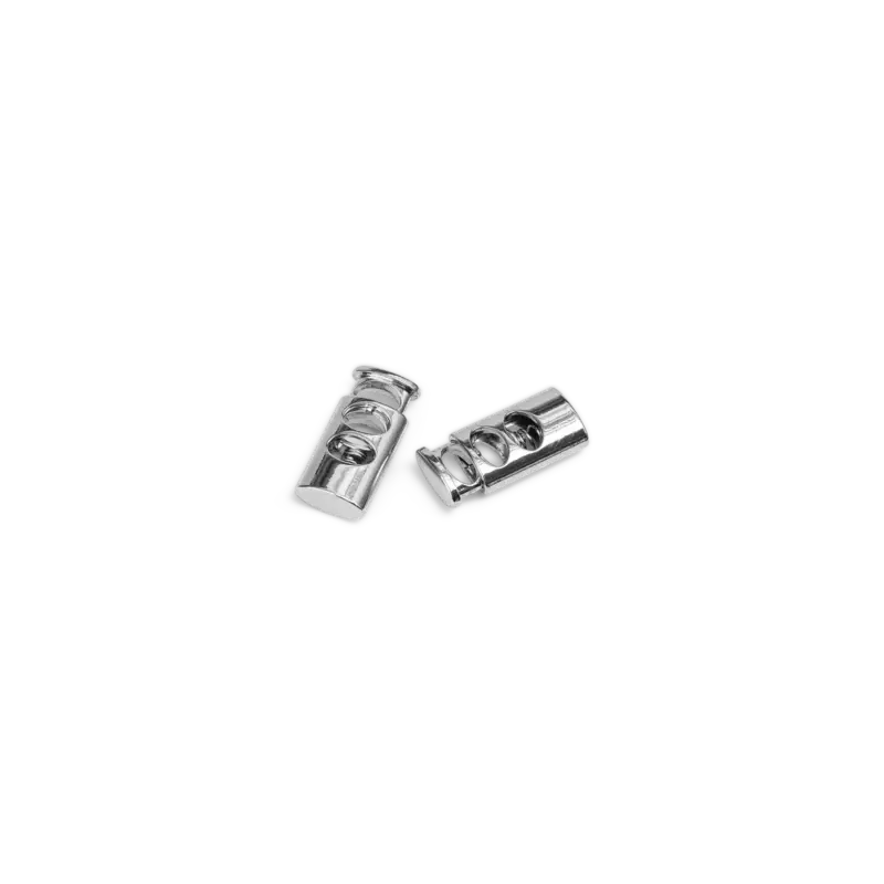 Kordelstopper Metall 28x13mm silberf. 2S Beliebt