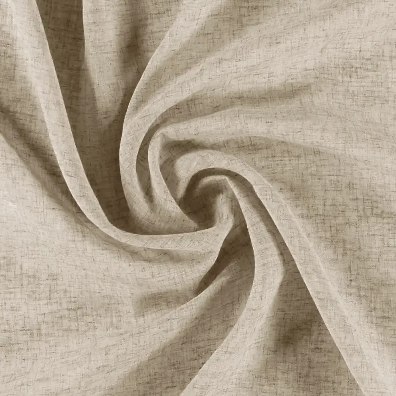 Voile hellwalnuss Polyester/Leinen-Mix Neue Kollektion