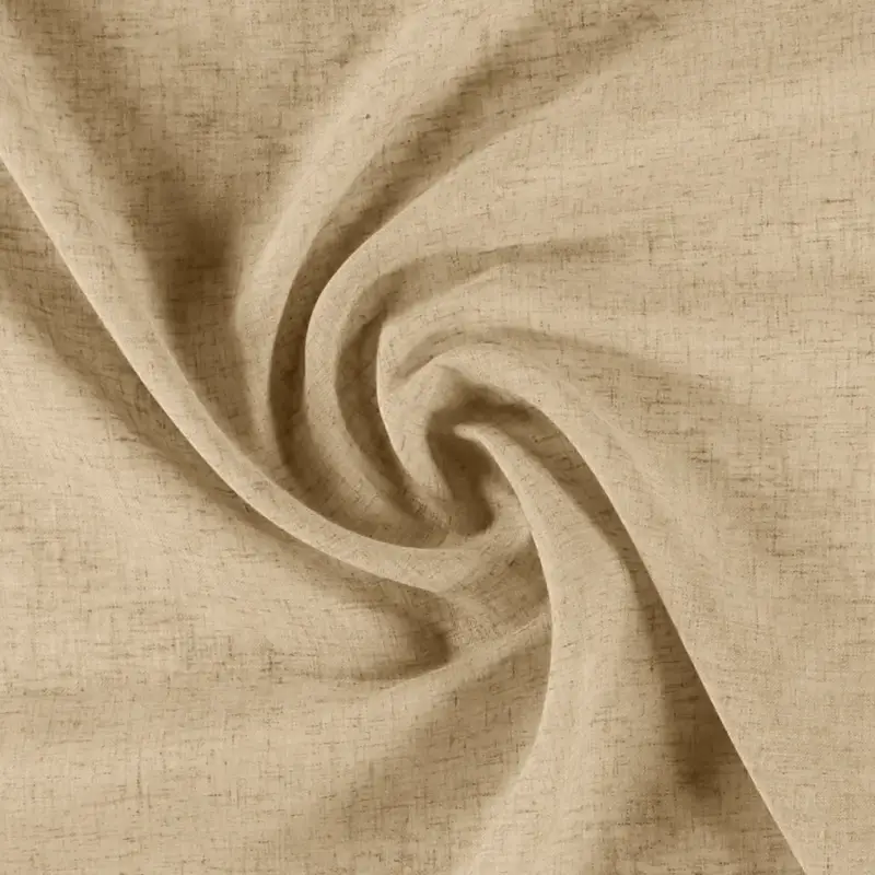 Voile beige Polyester/Leinen-Mix Kracherpreis