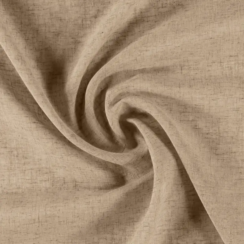 Billig Voile walnuss Polyester/Leinen-Mix