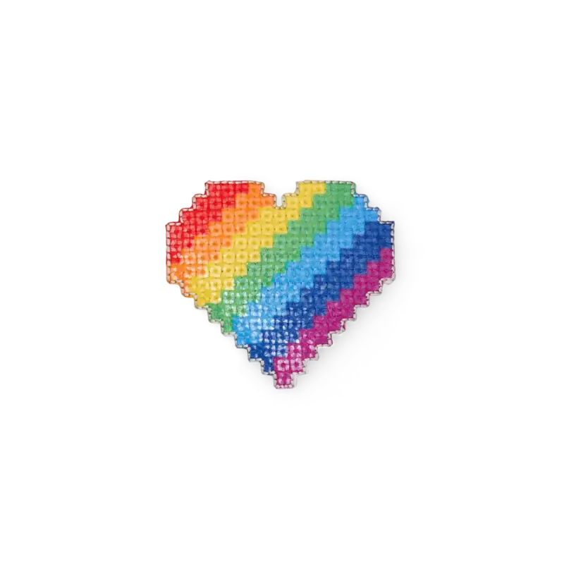 Outletpreis: Applikation Herz 59x52mm regenbogenfrb. Aktuell