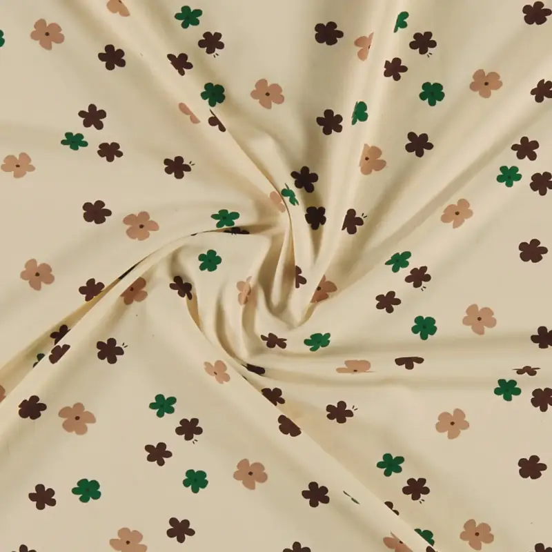 Baumwolljersey mit Stretch, ungebleicht mit Blumen Angebot