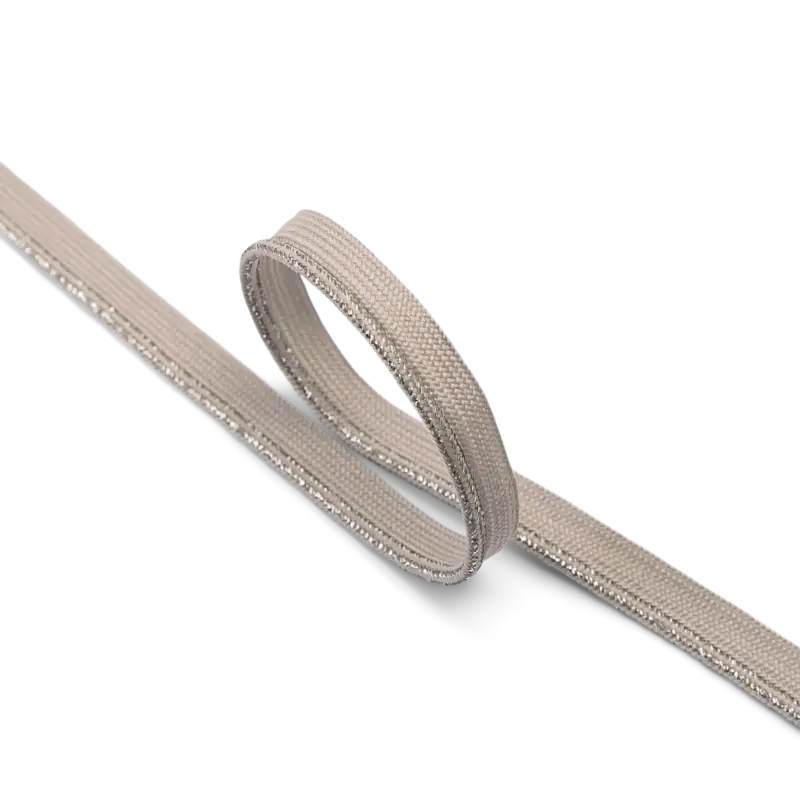 Biesenband 10mm Sand/Lurex, 3m Sonderangebot