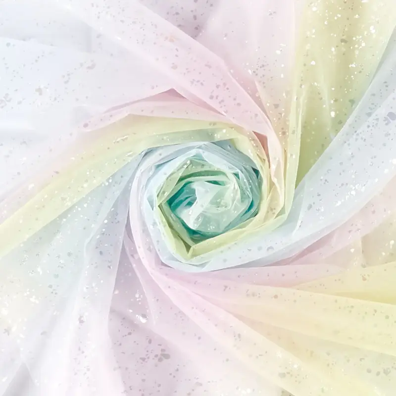 Weicher Tüll regenbogen m Folienpunkten Must-Have