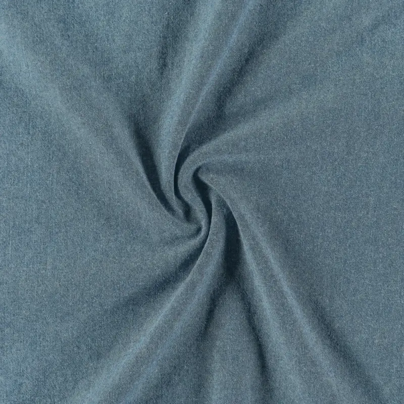 Chambray aus 100 % Baumwolle, hellblau, gewaschener Look Günstig