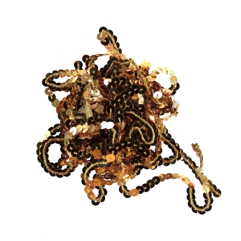 Paillettenband 6mm goldfarben 5m Abverkauf
