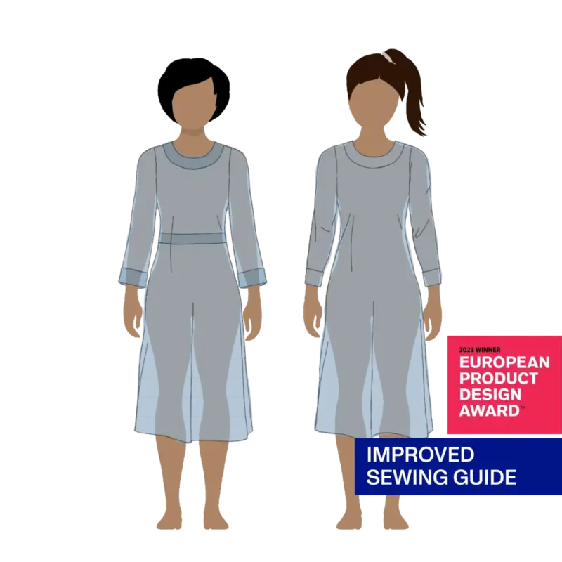Billig Leicht ausgestelltes Kleid aus Jerse, 38