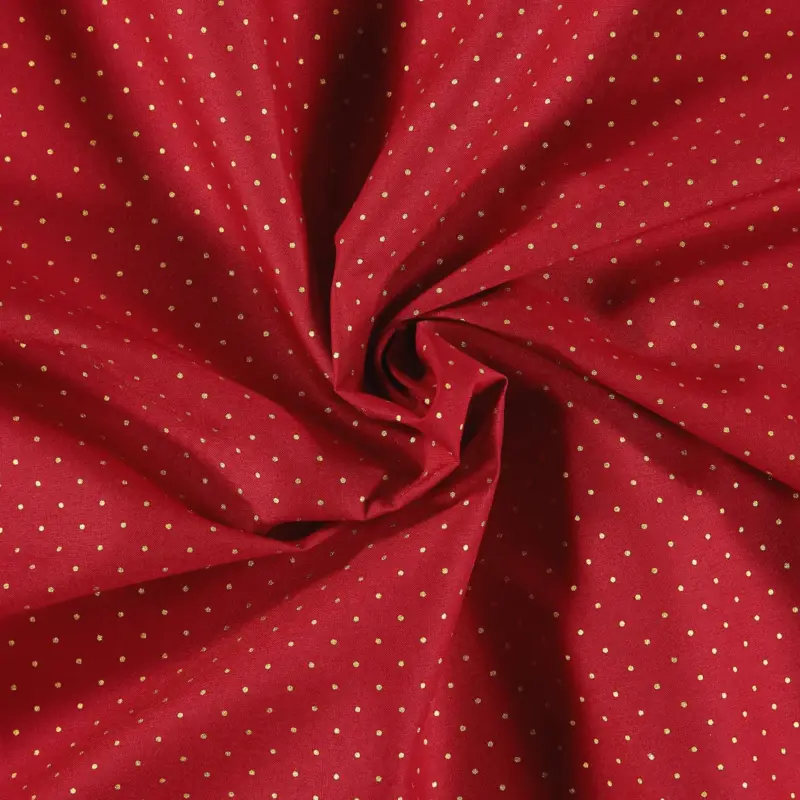Fat Quarter 45x55cm rot/goldf. Punkte Bestpreis