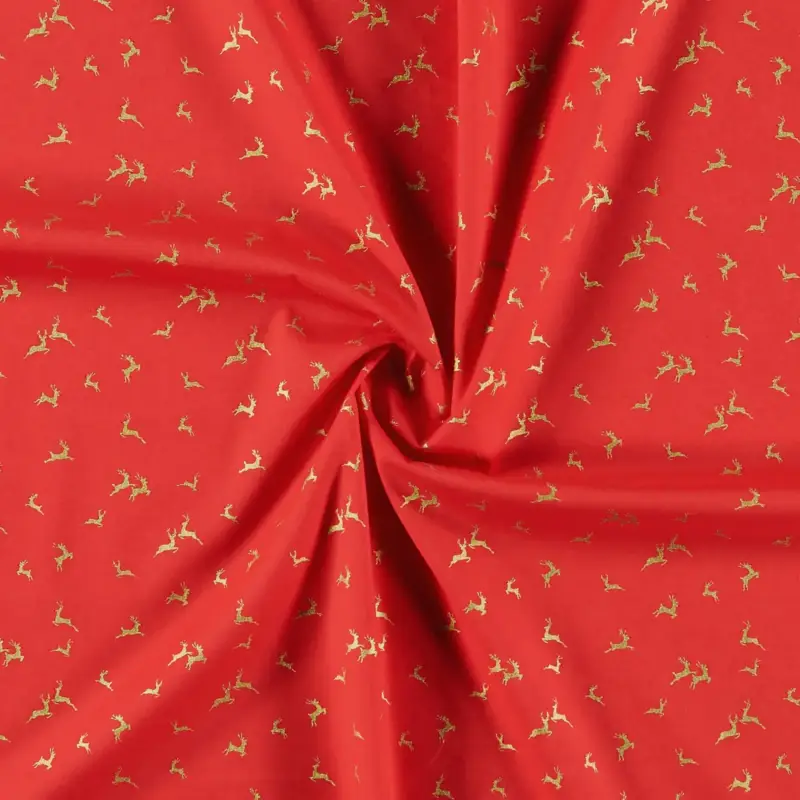 Patchwork 45x55cm rot, goldenes Rentier Garantierte Lieferung