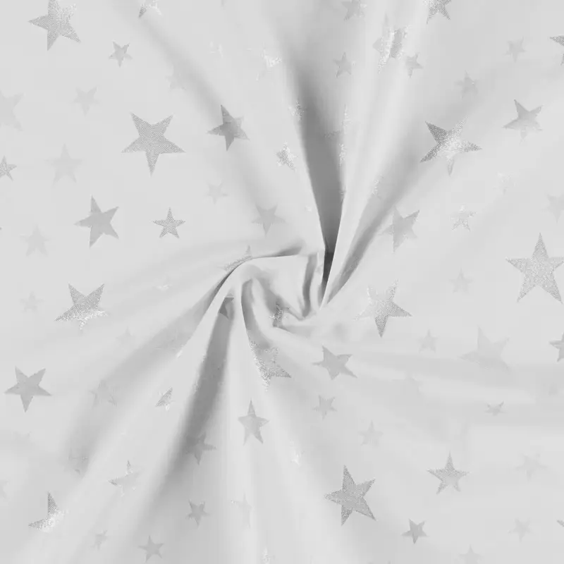 Jacquard grau mit Lurexsternen in Silber Neuheit