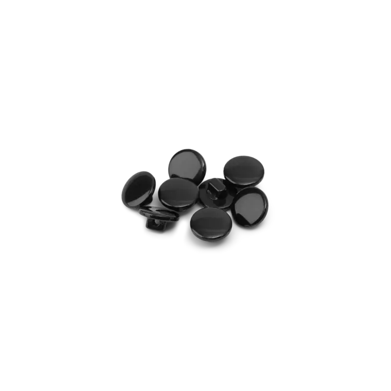 Aktuell Ösenknopf glänzend, 12mm Schwarz, 8 St.