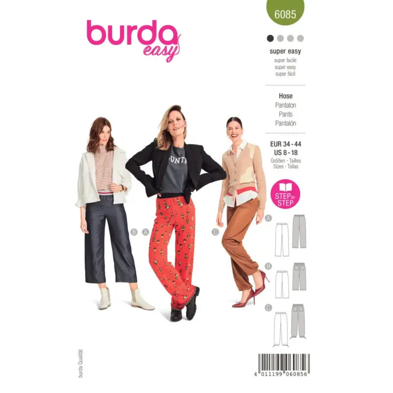Billig Burda Schnittmuster 6085: Hose, Gr. 34-44