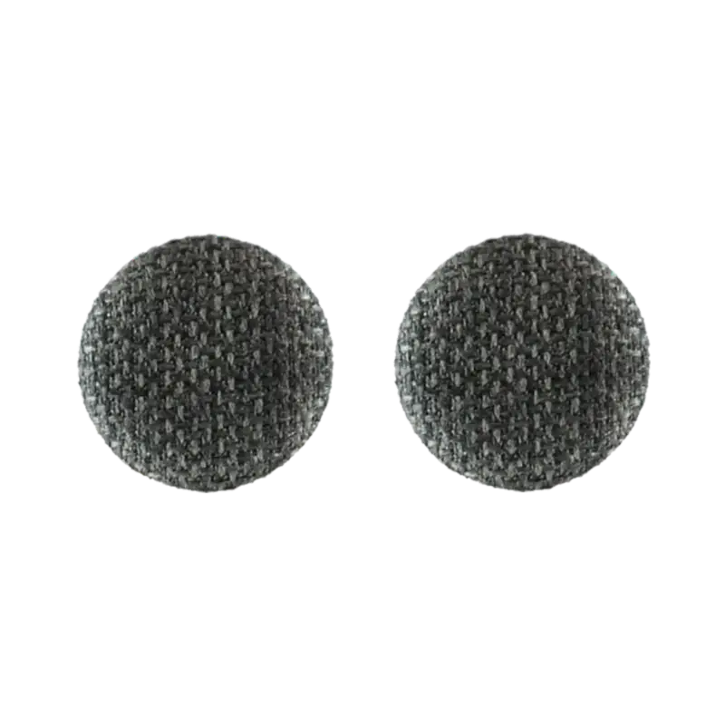Rabatt Outletpreis: Ösenknopf Stoff 30 mm Dunkelgrau 2Stk