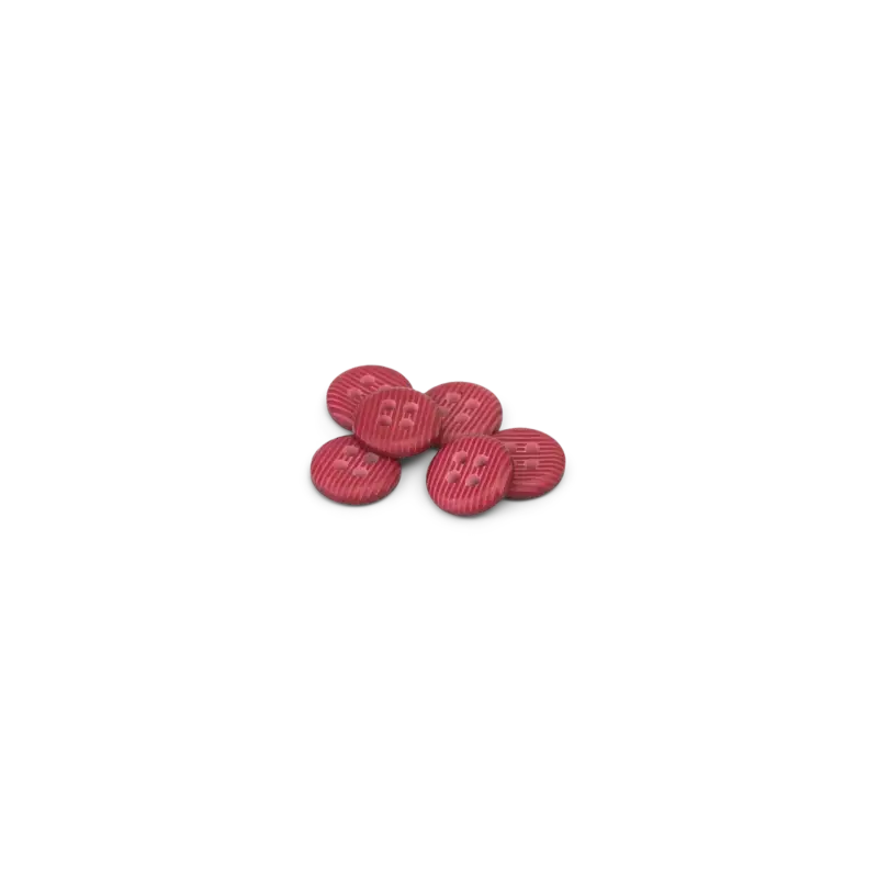 Kracherpreis Knopf, 4-Loch 12mm Streifen Rot, 6 St.