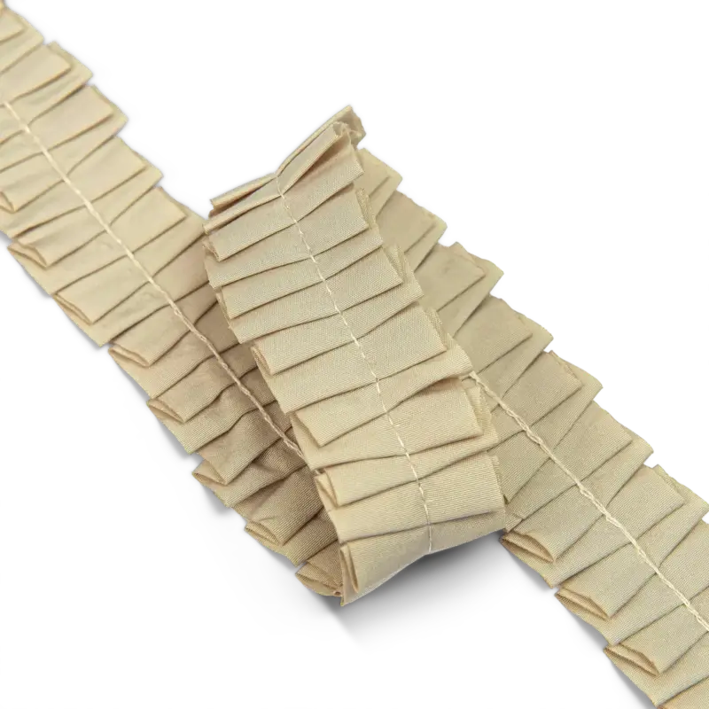 Outletpreis: Rüschenband, 25mm Beige, 2m Nur Heute