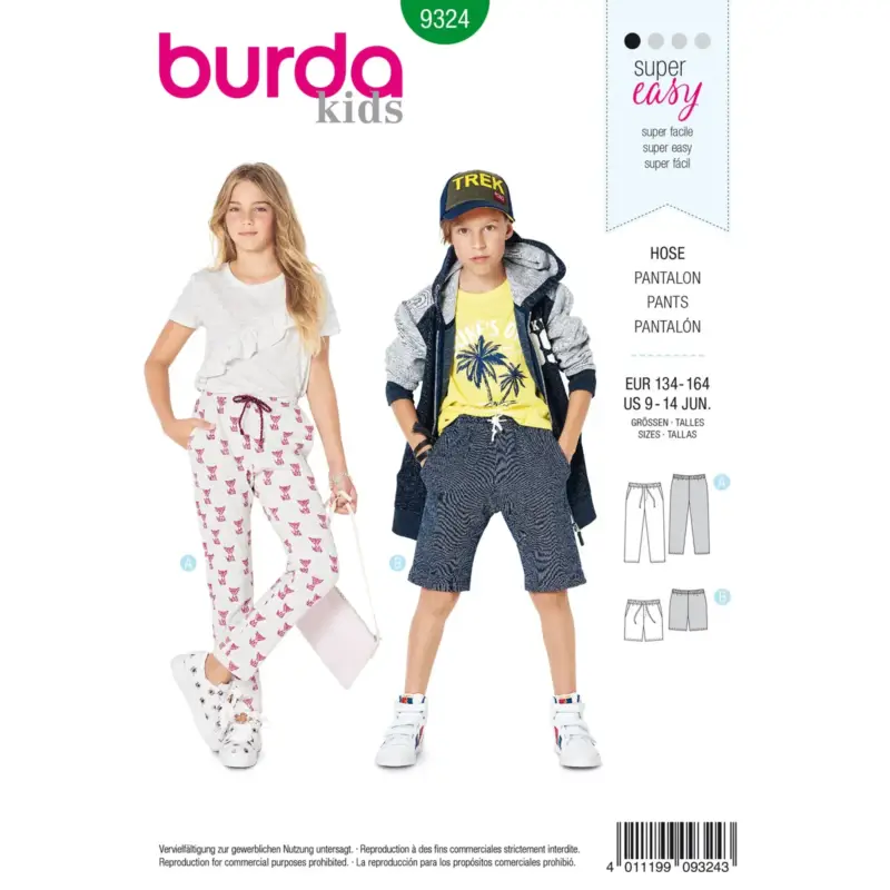 Sonderaktion Burda Schnittmuster 9324: Hose, Gr. 134-164