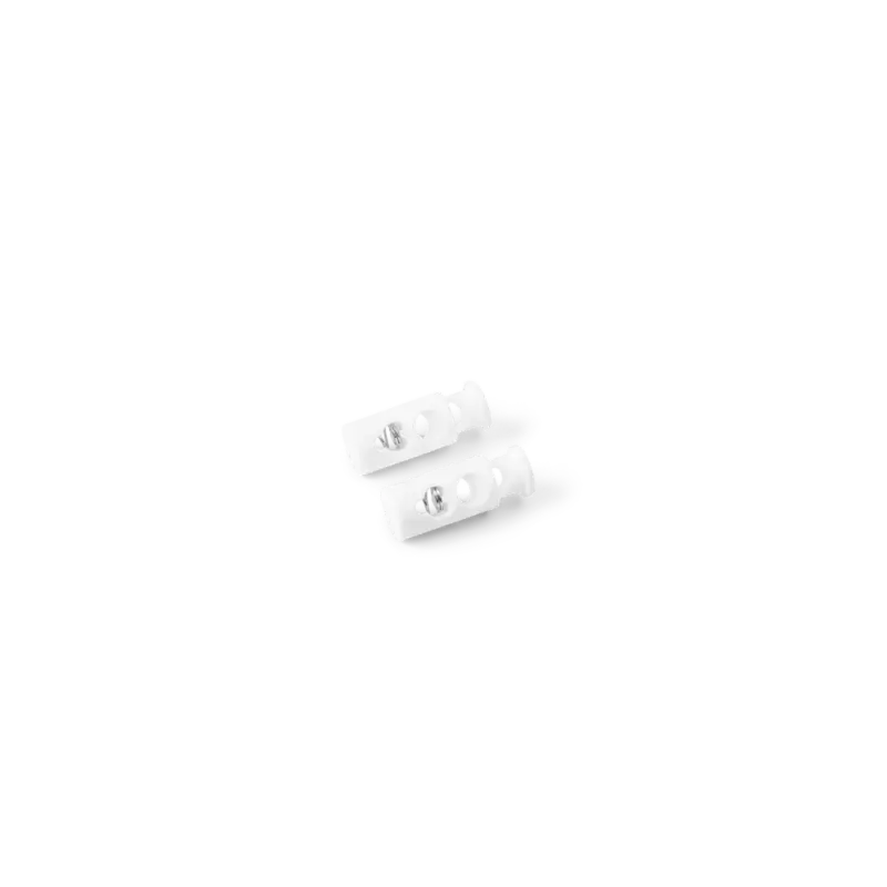Kordelstopper Kunstst. 24x9mm weiß 2St. Preisknaller