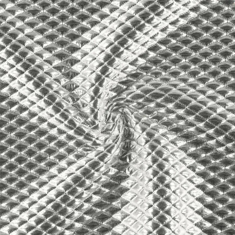 Preiswert Steppfolie kleine Würfel silber