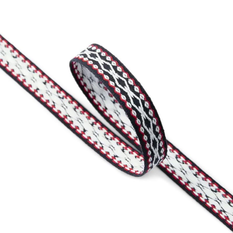 Band Jacquard 12mm Marine/Weiß/Rot 3m Versand Am Gleichen Tag