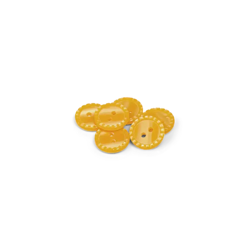 Sichere Zahlung Knopf, 2-Loch 15mm Orange, 6 St.