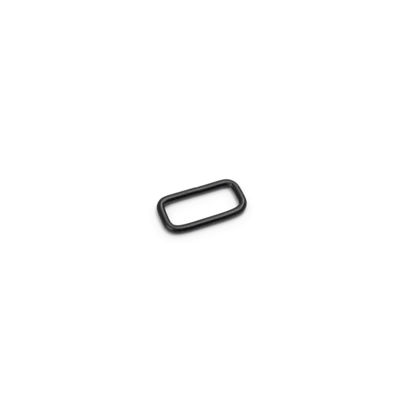 Echt Vierkantring metall 25x10x3mm schwarz 1S