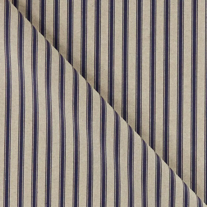 Textilwachstuch Leinenlook mit Streifen Ausverkauf