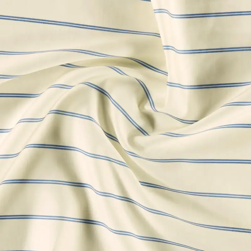 Sichere Zahlung Gew. Lyocell off white/blau YD gestreift