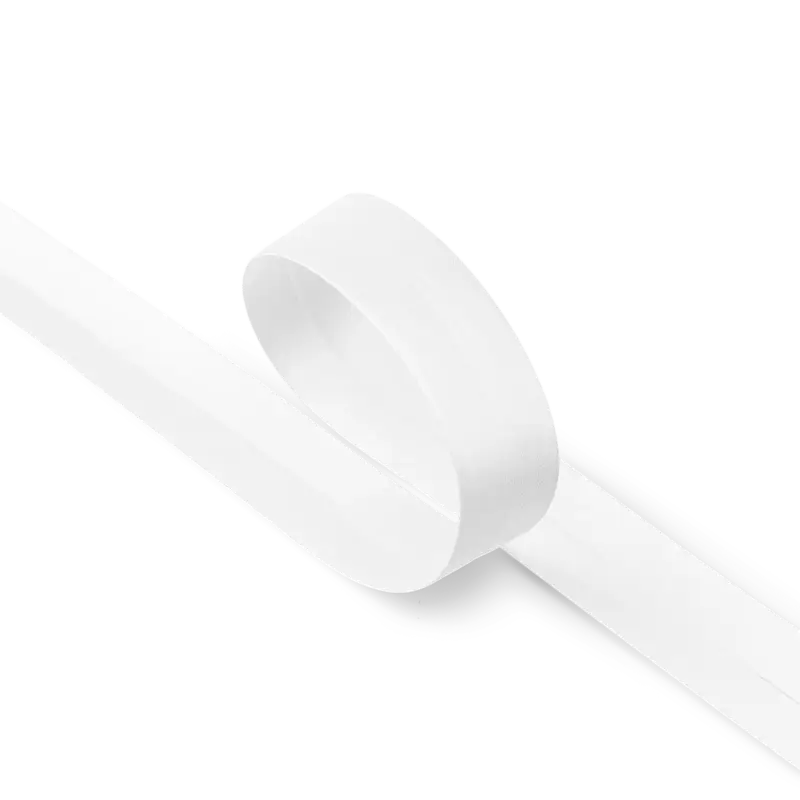 Satinschrägband 18mm Weiß 5m Knallerangebot