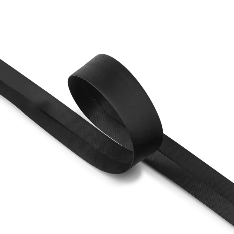 Aktuell Satin-Schrägband 18mm Schwarz 5m