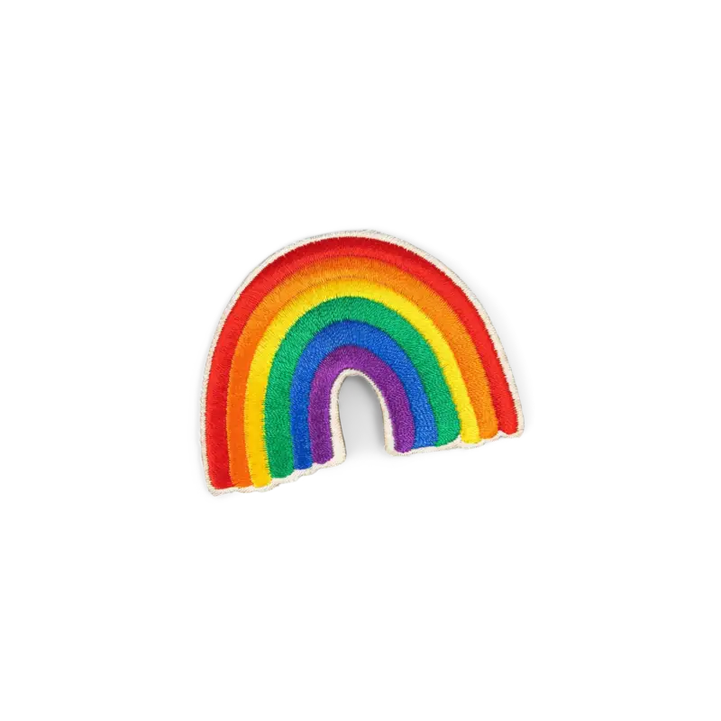 Badge Regenbogen 70x49mm 1Stk Geprüft