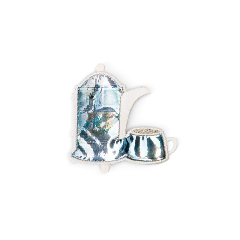 Preisreduziert Outletpreis: Applikation Kaffeekanne/Tasse 76x68mm 1S