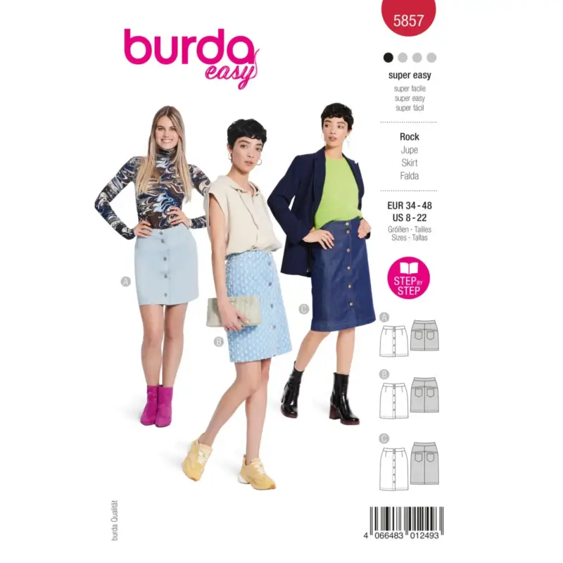 Online Kaufen Burda Schnittmuster 5857: Rock, Gr. 34-48