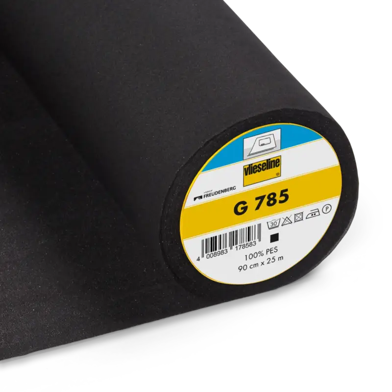 Must-Have Vlieseline gewebte Bügeleinlage mit Stretch, für leichte Stoffe, schwarz (G785)
