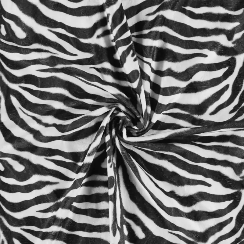 Kunstfell schwarz/weiß Zebrastreifen Markenprodukt