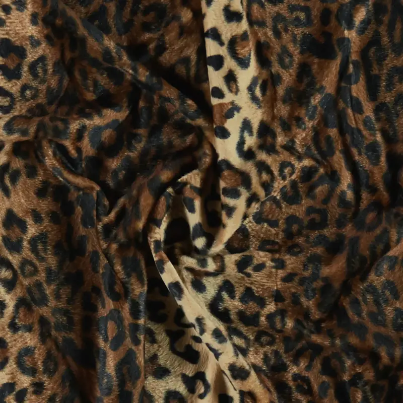 Meistverkauft Kunstfell Kamel/schwarz Leopard